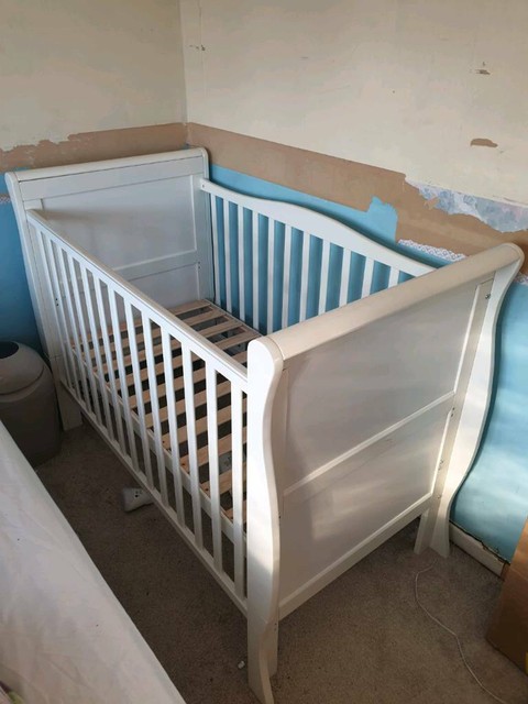 savannah sleigh cot bed